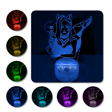 Ahri KDA Cracked Base Led Lamp