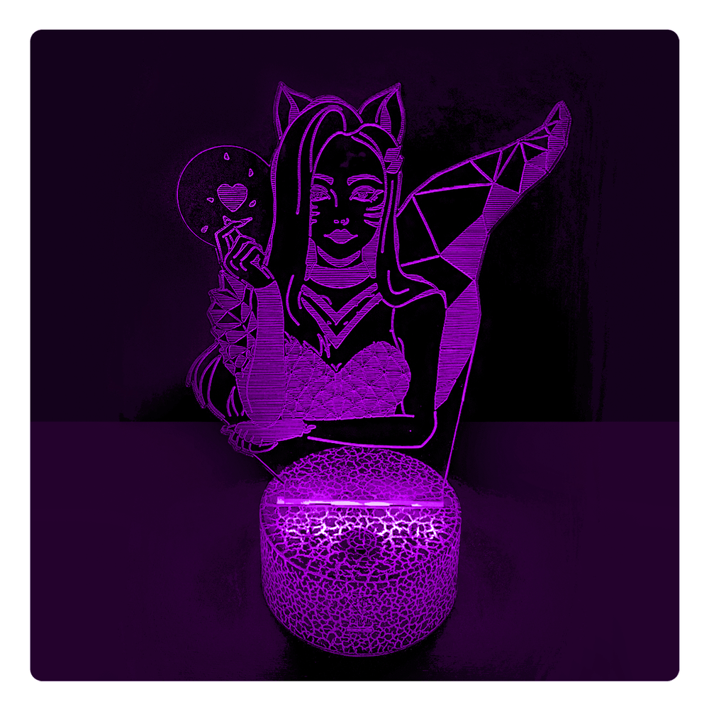 Ahri KDA Cracked Base Led Lamp