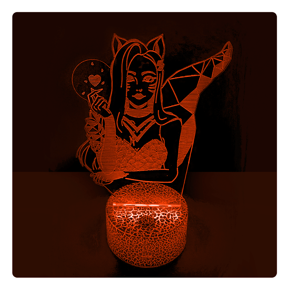 Ahri KDA Cracked Base Led Lamp