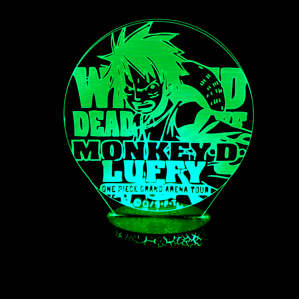 Lámpara Led Monkey D Luffy Base Agrietada