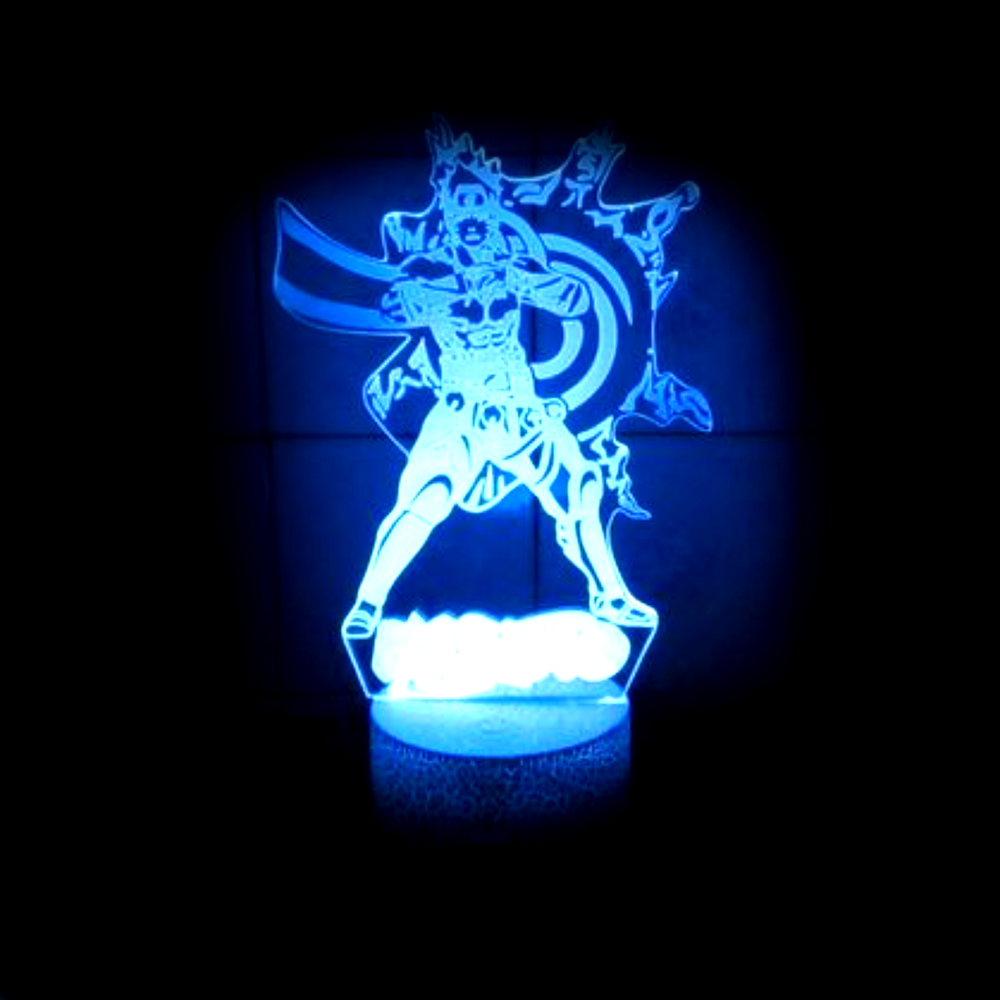 Lámpara 3d escritorio Naruto Ninjutsu Base Agrietada
