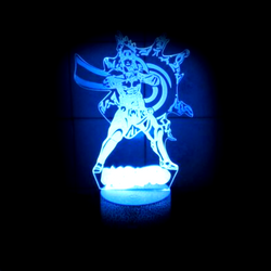 Lámpara 3d escritorio Naruto Ninjutsu Base Agrietada