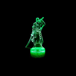 Lámpara Led Roronoa Zoro Base Agrietada