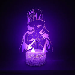 Lámpara Ilusión 3d Itachi Uchiha Base Agrietada