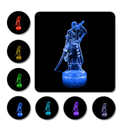 Lámpara Led Roronoa Zoro Base Agrietada