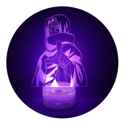 Lámpara Ilusión 3d Itachi Uchiha Base Agrietada