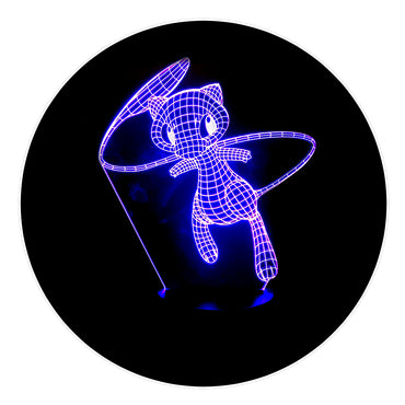 Lámpara Led Mew Malla 3D Base Negra con Aplicación