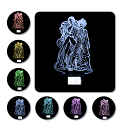 Lámpara Led Luffy y Boa One Piece Base Reloj con Alarma