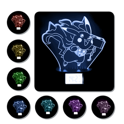 Lámpara Led Pikathor Base Reloj con Alarma
