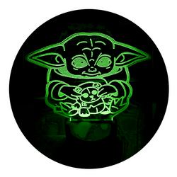 Lámpara Led Baby Yoda Base Negra