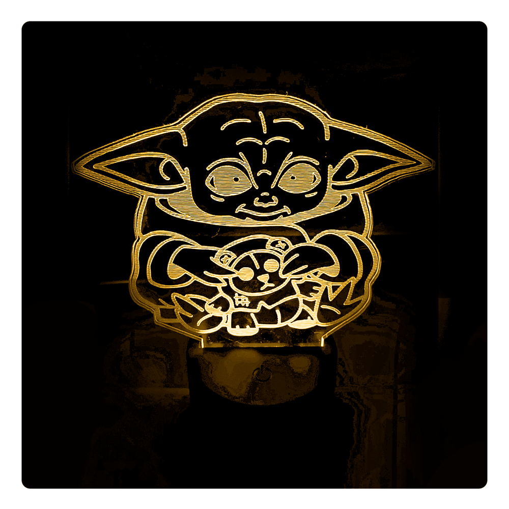 Lámpara Led Baby Yoda Base Negra