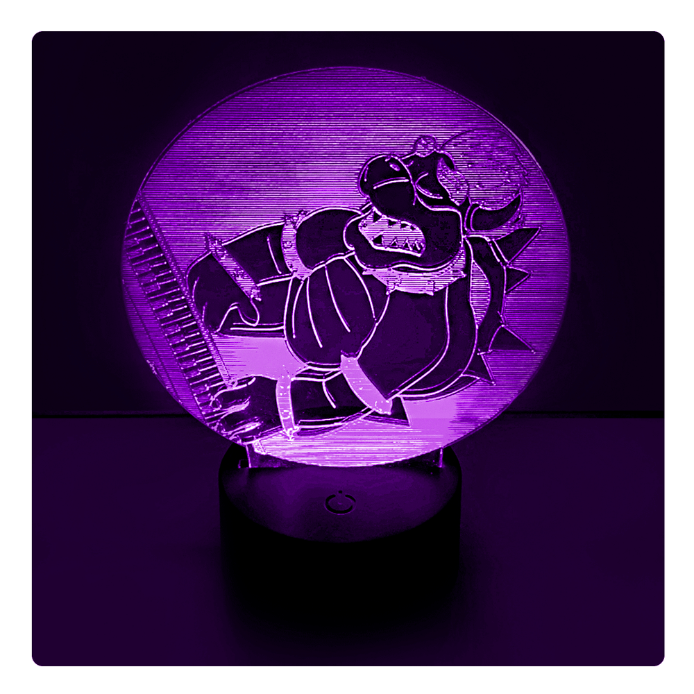Lámpara Led Bowser Piano Base Negra