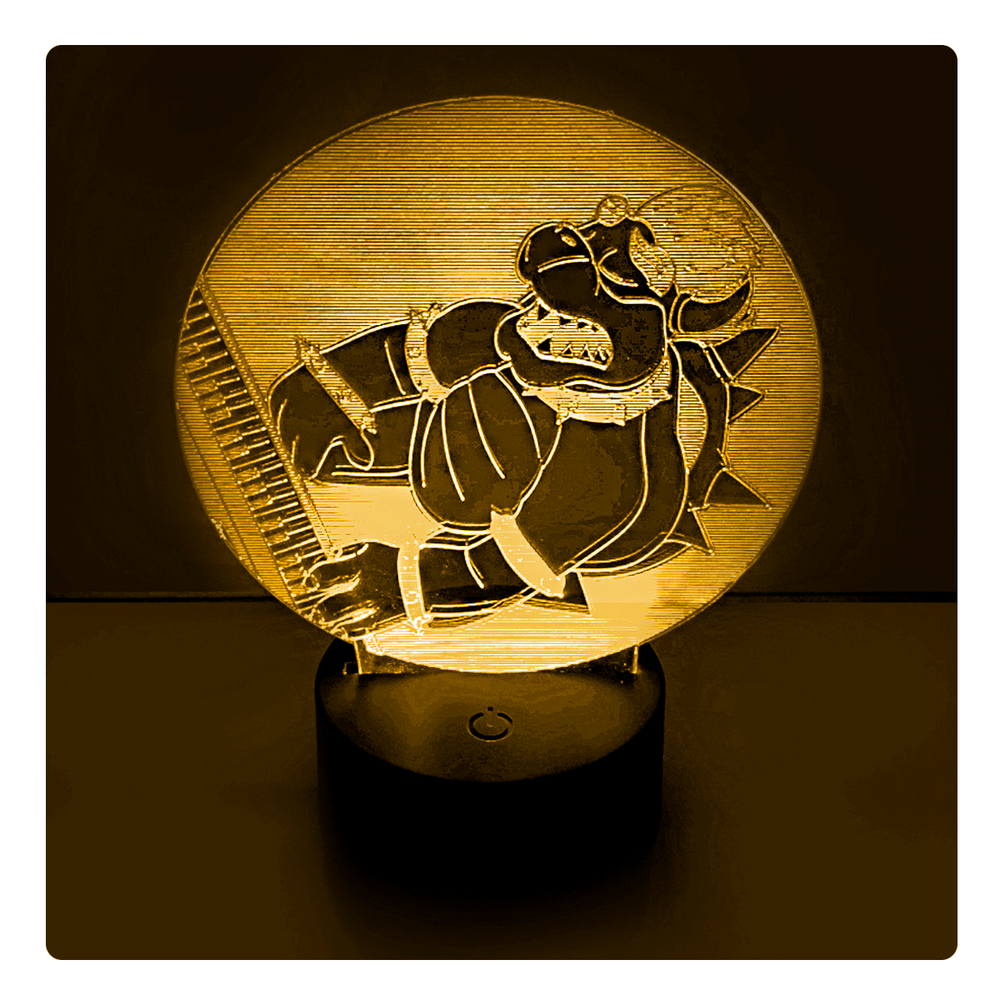 Lámpara Led Bowser Piano Base Negra