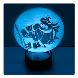 Lámpara Led Bowser Piano Base Negra