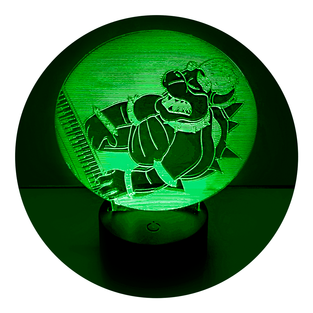 Lámpara Led Bowser Piano Base Negra