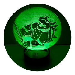 Lámpara Led Bowser Piano Base Negra