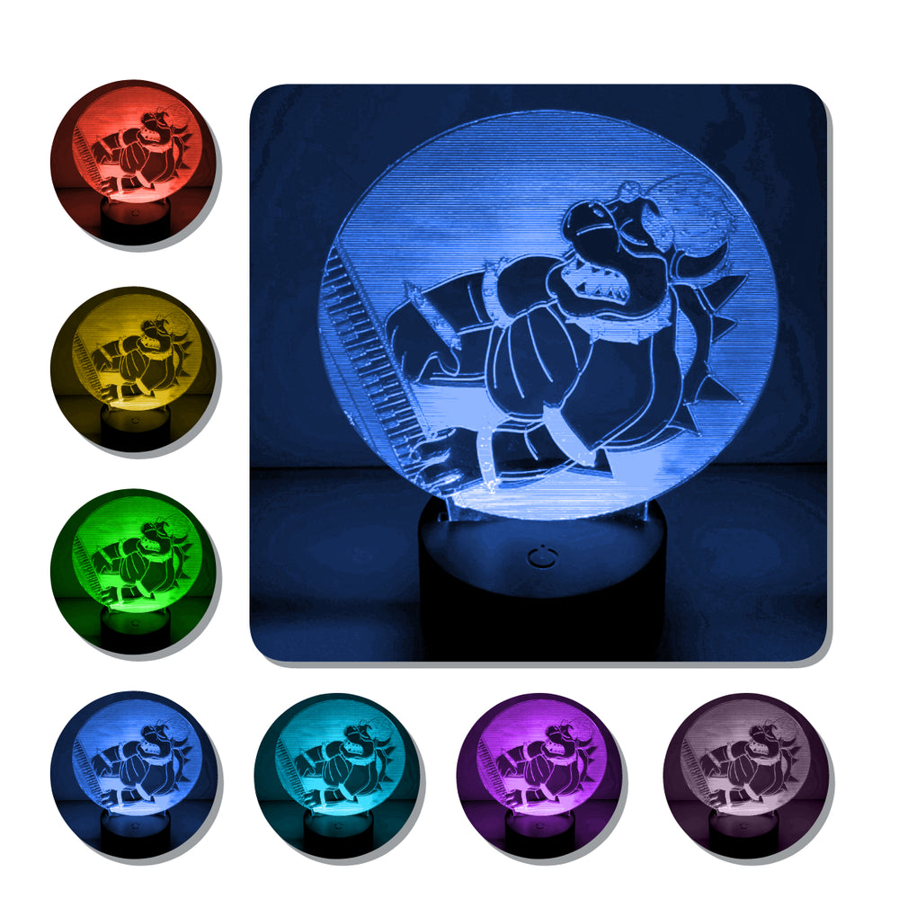 Lámpara Led Bowser Piano Base Negra