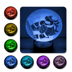 Lámpara Led Bowser Piano Base Negra