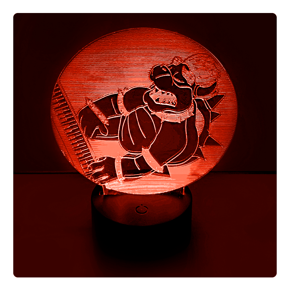 Lámpara Led Bowser Piano Base Negra