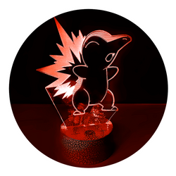 Lámpara Led Cyndaquil Base Agrietada
