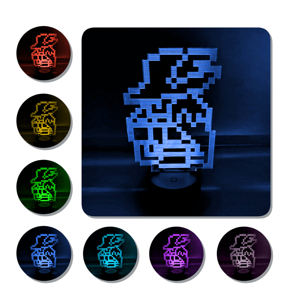 Lámpara Led Final Fantasy - Mago Rojo Base Negra