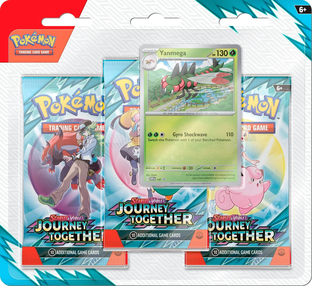 Pokemon TCG Scarlet & Violet - Journey Together - 3-Pack Blister (unidad, diseño al azar)