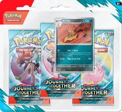 Pokemon TCG Scarlet & Violet - Journey Together - 3-Pack Blister (unidad, diseño al azar)