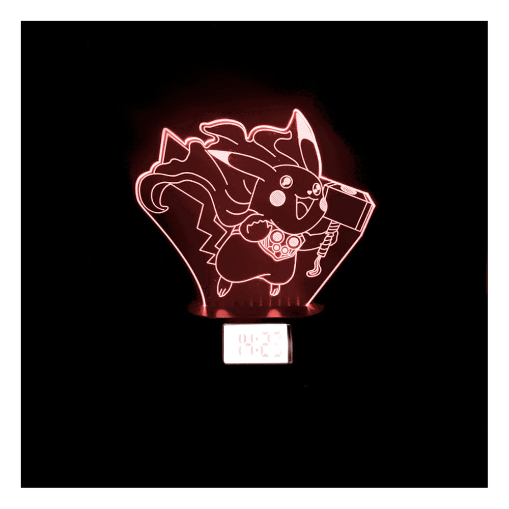 Lámpara Led Pikathor Base Reloj con Alarma