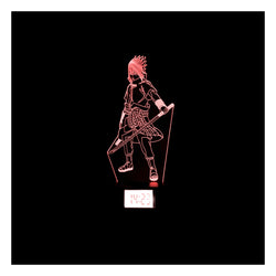 Lámpara 3d Sasuke Espada Base Reloj con Alarma