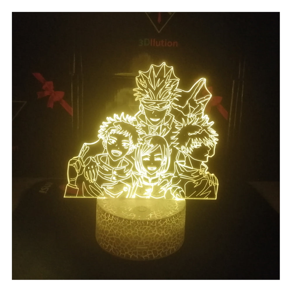 Satoru Gojo Jujutsu Kaisen 3D Lamp Cracked Base