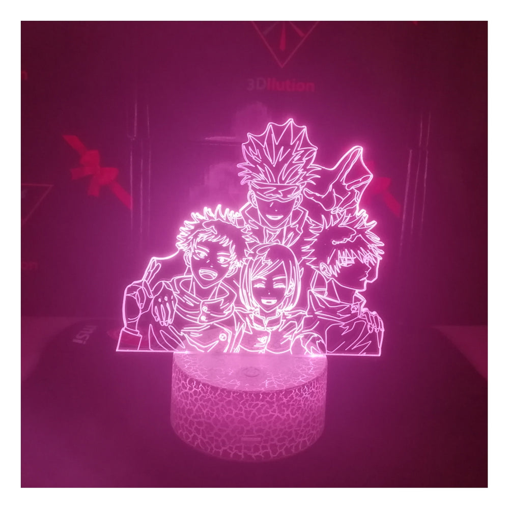 Satoru Gojo Jujutsu Kaisen 3D Lamp Cracked Base
