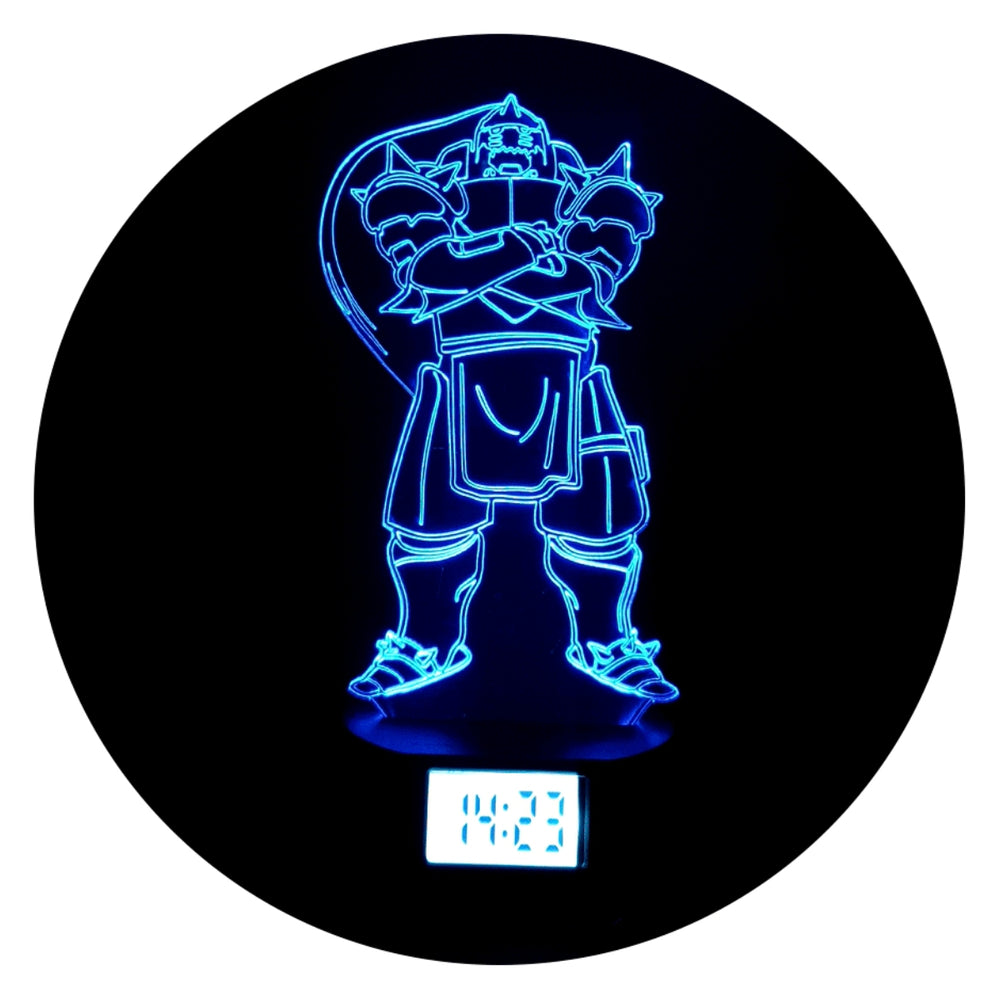 Lampara De Mesa Alphonse Elric FMA Base Reloj con Alarma
