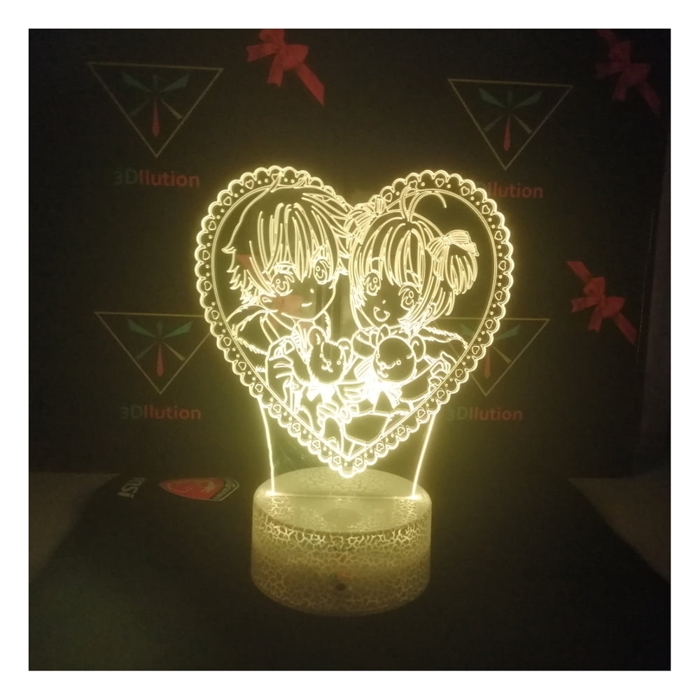 Lámpara Escritorio 3d Sakura Card Captor Base Agrietada
