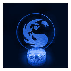 Lámpara Led MTG Símbolo Rojo Base Agrietada