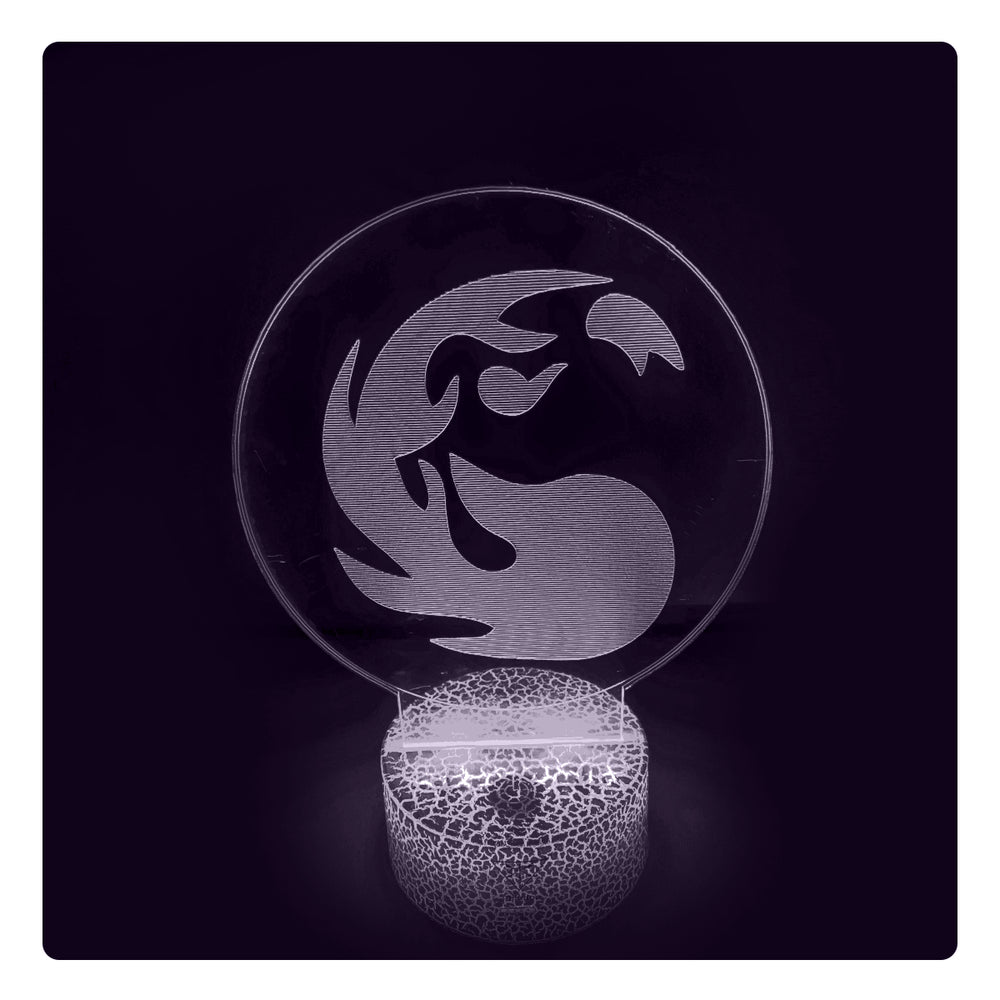 Lámpara Led MTG Símbolo Rojo Base Agrietada