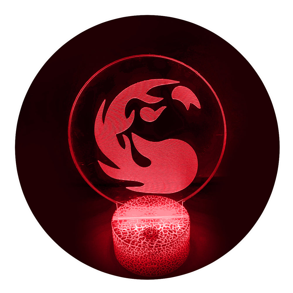 Lámpara Led MTG Símbolo Rojo Base Agrietada