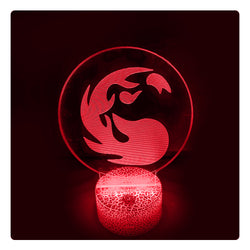 Lámpara Led MTG Símbolo Rojo Base Agrietada