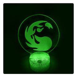 Lámpara Led MTG Símbolo Rojo Base Agrietada