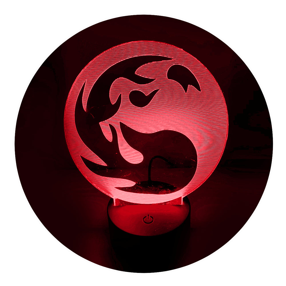 Lámpara Led MTG Símbolo Rojo I Base Negra