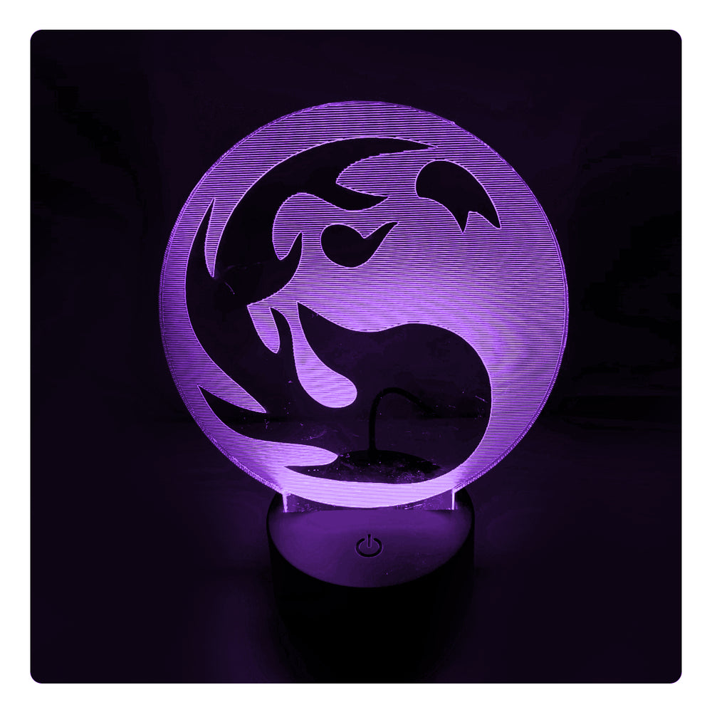 Lámpara Led MTG Símbolo Rojo I Base Negra