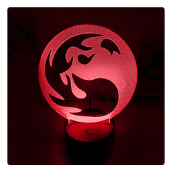 Lámpara Led MTG Símbolo Rojo I Base Negra