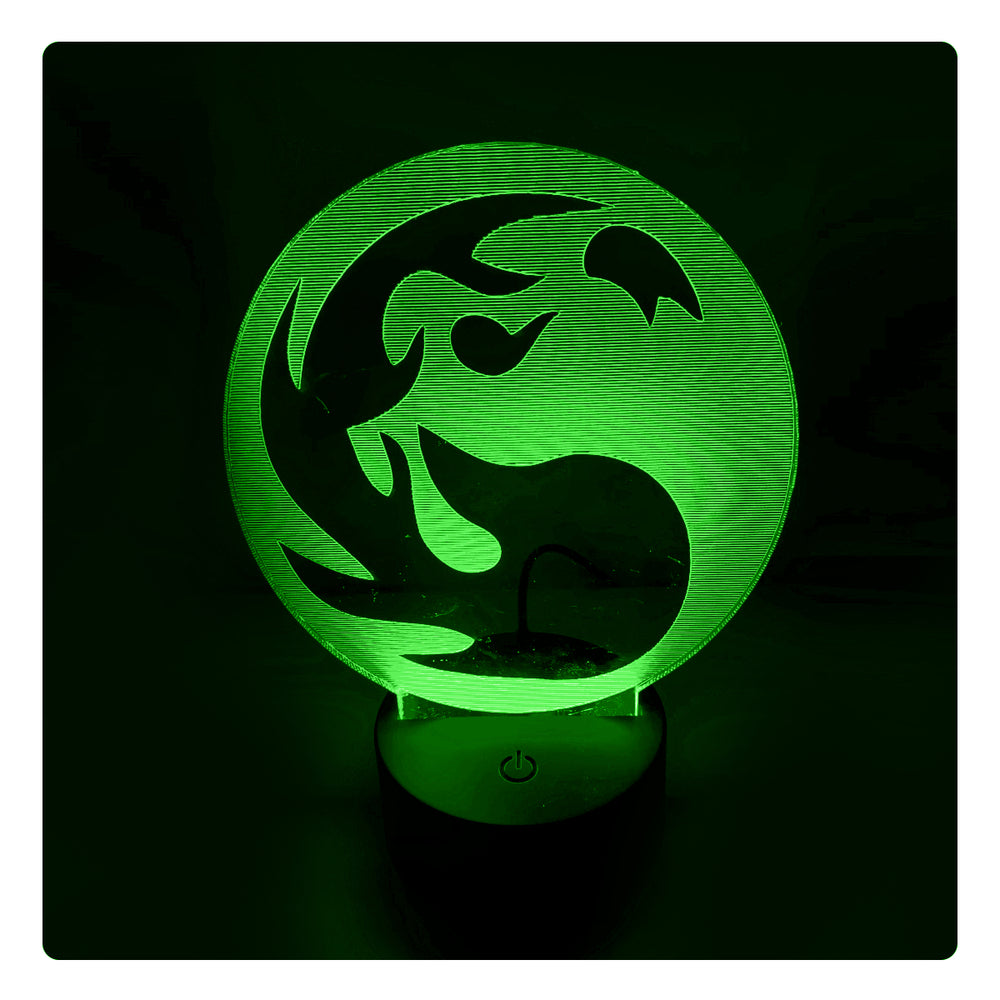 Lámpara Led MTG Símbolo Rojo I Base Negra