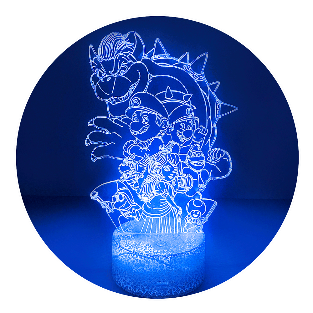 Lámpara Led Super Mario Bross Base Agrietada
