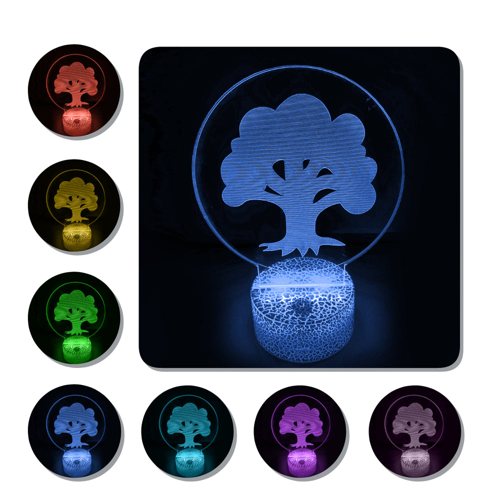 Lámpara Led MTG Símbolo Verde Base Agrietada