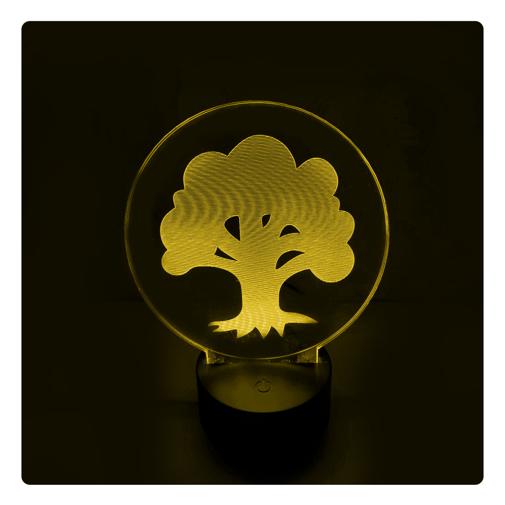 Lámpara Led MTG Símbolo Verde Base Negra con Aplicación