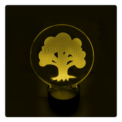 Lámpara Led MTG Símbolo Verde Base Negra con Aplicación