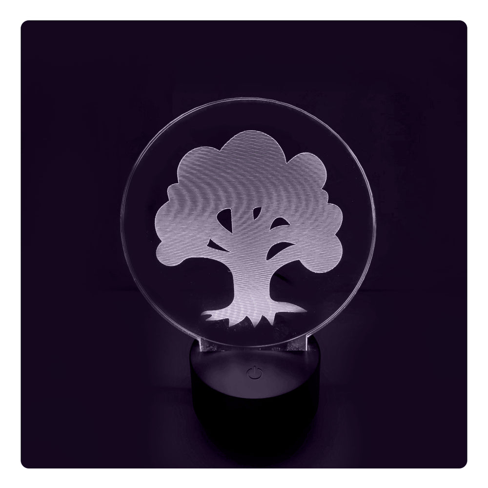 Lámpara Led MTG Símbolo Verde Base Negra con Aplicación