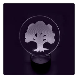 Lámpara Led MTG Símbolo Verde Base Negra con Aplicación