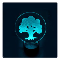 Lámpara Led MTG Símbolo Verde Base Negra con Aplicación