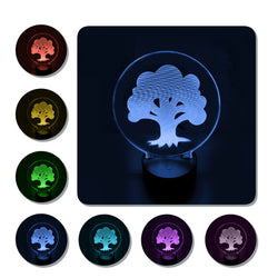 Lámpara Led MTG Símbolo Verde Base Negra con Aplicación